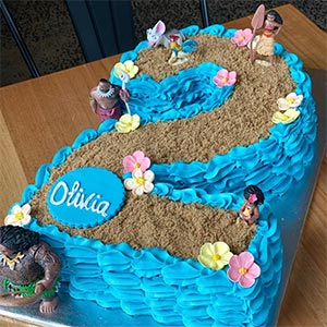 Moana birthday cake
