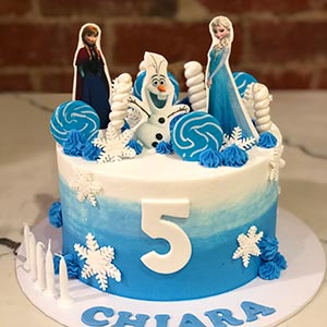 Frozen themed birthday cake