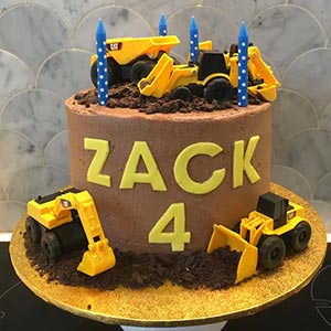 Kids construction cake