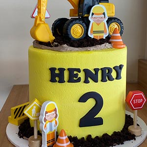Bob the builder themed kids cake