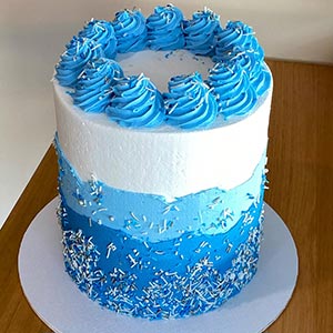 Blue ocean themed kids cake