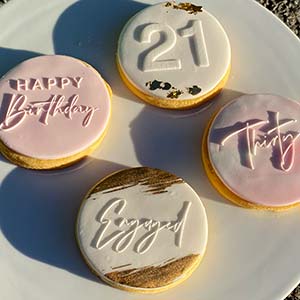 Assorted colour cookies