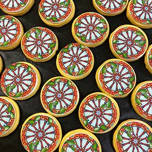 Flower design cookies