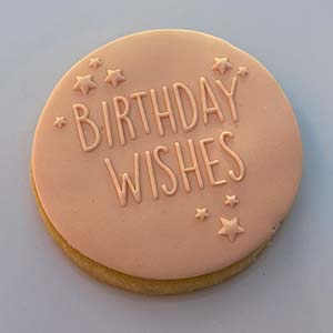 Orange Birthday wishes cookies