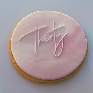 Pink 30th Birthday cookies