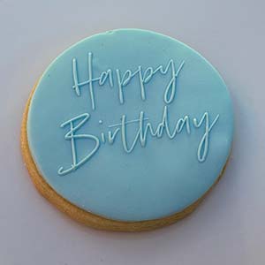 Blue Happy birthday cookies
