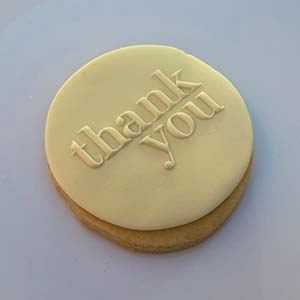 Yellow thank you cookies